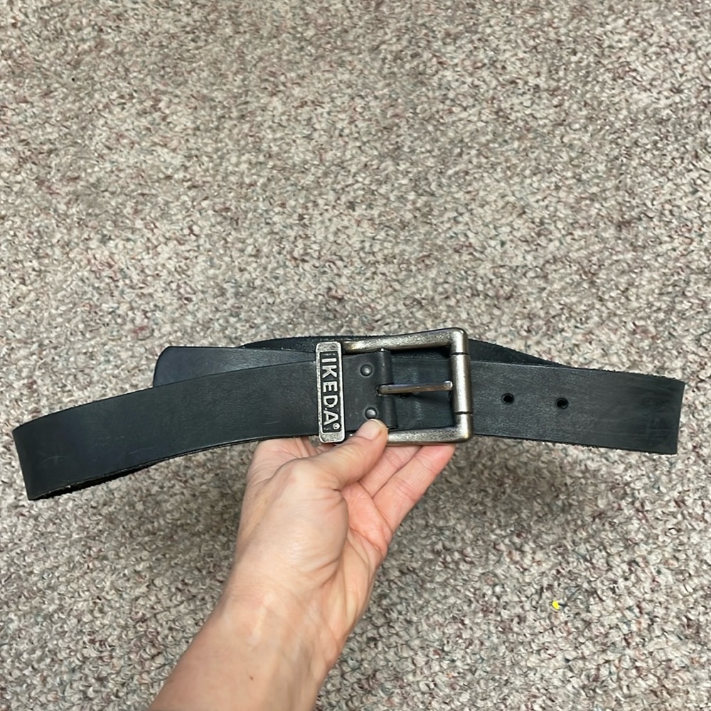 Vintage 90s ikeda leather belt in new condition